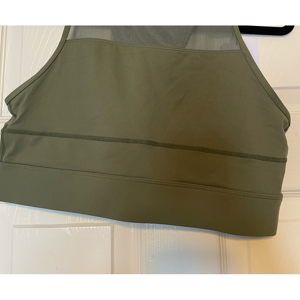 ZYIA Active All Star Sports Bra Army Green colored in size XXL New With Tags